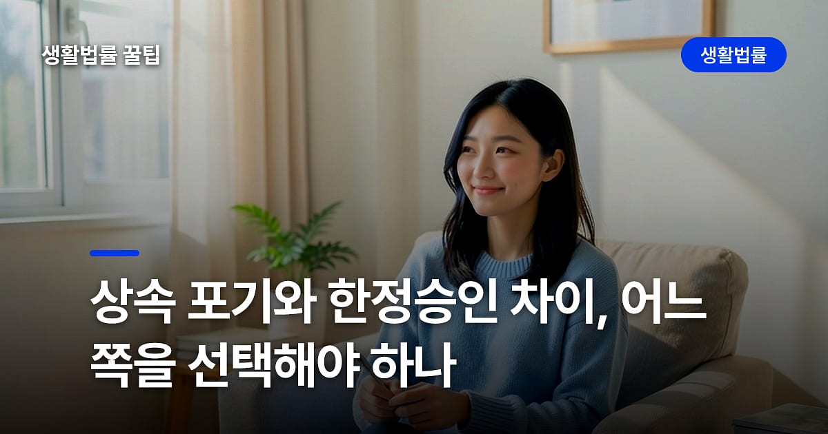 상속 포기와 한정승인 차이, 어느 쪽을 선택해야 하나