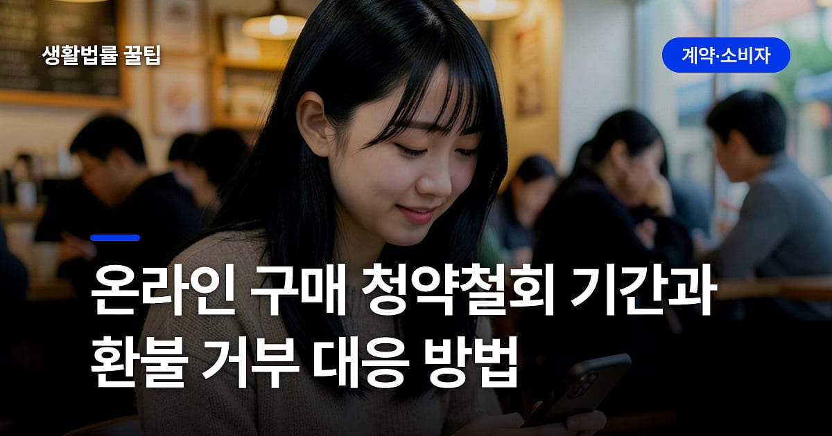온라인 구매 청약철회 기간과 환불 거부 대응 방법