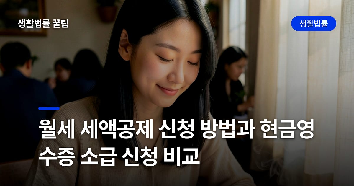 월세 세액공제 신청 방법과 현금영수증 소급 신청 비교