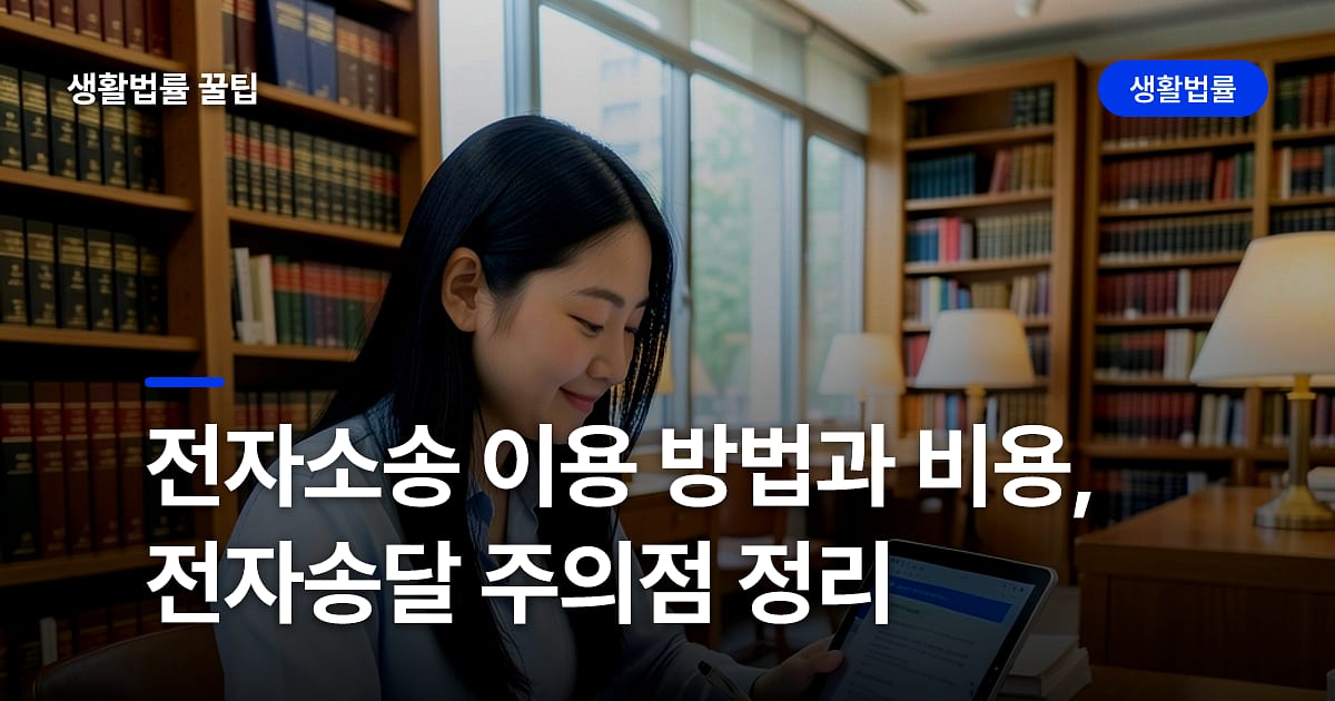 전자소송 이용 방법과 비용, 전자송달 주의점 정리