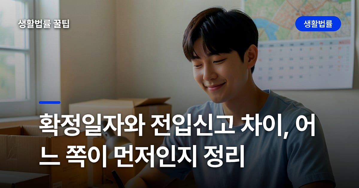 확정일자와 전입신고 차이, 어느 쪽이 먼저인지 정리