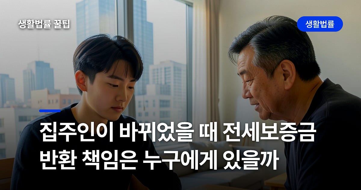 집주인이 바뀌었을 때 전세보증금 반환 책임은 누구에게 있을까